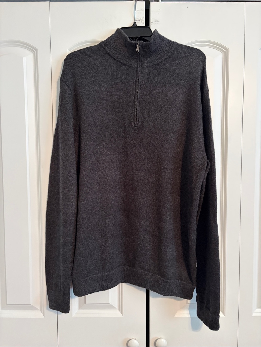 Patagonia Men's Dark Charcoal Zip-Neck Sweater